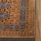 Leila - Hand Knotted wool Copper Brown/Blue Grey