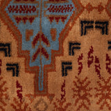 Leila - Hand Knotted wool Copper Brown/Blue Grey