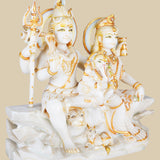 Lord Shiva’s Family - Sculpture in Marble