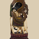 Krishna's Music - Sculpture in Marble Dust