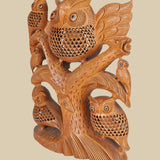 Night Bird' - Carved Owl - Sculpture in Wood