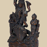 Krishna & Kalia Naag - Sculpture in Brass