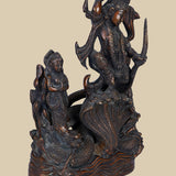 Krishna & Kalia Naag - Sculpture in Brass
