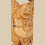 Laughing Buddha - Sculpture in Wood