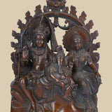 Shiv and Parvati - Sculpture in Brass
