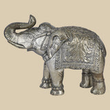 Shining Elephant - Sculpture in White Metal