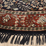 Chakra - Hand Knotted Wool Rug In Navy Blue/Russet