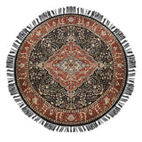Chakra - Hand Knotted Wool Rug In Navy Blue/Russet