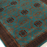 Khorasan - Hand Knotted Wool Rug In Turquoise Blue/Red