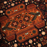Yulduz - Hand Knotted Wool Rug In Navy Blue/ Rust