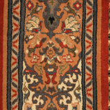 Anara - Hand Knotted Wool Rug In Navy Blue/ Orange