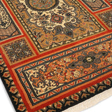 Anara - Hand Knotted Wool Rug In Navy Blue/ Orange