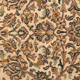 Baharestan - Hand Knotted Silk Rug In Cream/ Mushroom