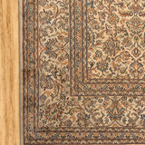 Baharestan - Hand Knotted Silk Rug In Cream/ Mushroom