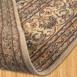 Baharestan - Hand Knotted Silk Rug In Cream/ Mushroom