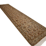 Gulshaan - Hand Knotted Silk Rug In Cream/ Mushroom