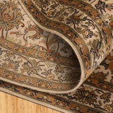 Gulshaan - Hand Knotted Silk Rug In Cream/ Mushroom