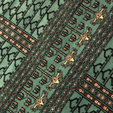 Nishaan - Hand Knotted Wool Rug In Aqua Blue/Black