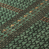 Nishaan - Hand Knotted Wool Rug In Aqua Blue/Black