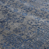 Nargis - Hand Knotted Wool Rug In Slate Gray/Navy Blue