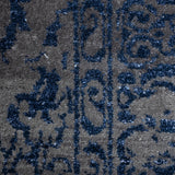 Nargis - Hand Knotted Wool Rug In Slate Gray/Navy Blue