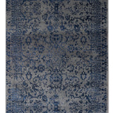 Nargis - Hand Knotted Wool Rug In Slate Gray/Navy Blue