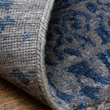 Nargis - Hand Knotted Wool Rug In Slate Gray/Navy Blue