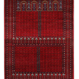 Nayyara - Hand Knotted Wool Rug In Ribbon Red/Black