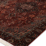 Tayoorah - Hand Knotted Wool Rug In Mustard/Navy Blue