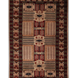 Yasmeen - Hand Knotted Wool Rug in Beige/Maroon