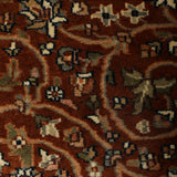 Zahiraa - Hand Knotted Wool Rug in Brown/Navy blue