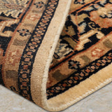 Kashvani - Hand Knotted Wool Rug In Mustard/Cream