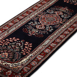 Navindra - Hand Knotted Wool Rug in Navy Blue/Orange