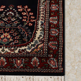 Navindra - Hand Knotted Wool Rug in Navy Blue/Orange