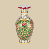 Mughal Meena - Vase in Marble