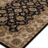 Firouz - Hand Tufted Wool Rug In Navy Blue/Mushroom