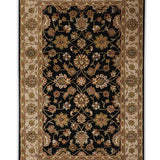 Firouz - Hand Tufted Wool Rug In Navy Blue/Mushroom