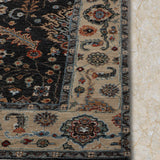 Azura - Hand Knotted Wool Rug In Navy Blue/Gray