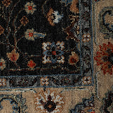 Azura - Hand Knotted Wool Rug In Navy Blue/Gray