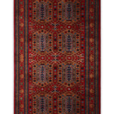 Mahsa - Hand Knotted Wool Rug In  Maroon/Brown