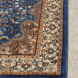 Shirin - Hand Knotted Wool Rug In Turkish Blue/ Cream