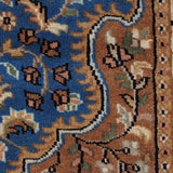 Shirin - Hand Knotted Wool Rug In Turkish Blue/ Cream