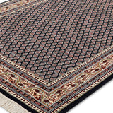Farzin - Hand Knotted Wool Rug In Navy Blue/Cream