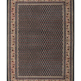 Farzin - Hand Knotted Wool Rug In Navy Blue/Cream