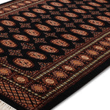 Leyla - Hand Knotted Wool Rug In Dark Blue/Peach