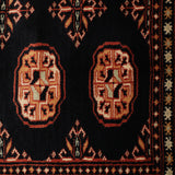 Leyla - Hand Knotted Wool Rug In Dark Blue/Peach
