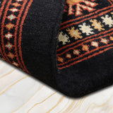 Leyla - Hand Knotted Wool Rug In Dark Blue/Peach