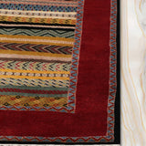 Aurea - Hand Knotted Wool Rug In Maroon/Yellow