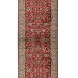 Zareen - Hand Knotted Silk Rug In Crimson Red/ Cream