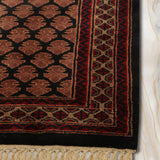 Kashan - Hand Knotted Wool Rug In Navy Blue/Brown